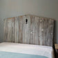 55" tall wood beach headboard with seahorse detail
