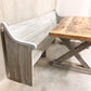 French Grey solid wood driftwood finish dining / entry /bedroom/footboard bench