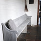 French Grey solid wood driftwood finish dining / entry /bedroom/footboard bench
