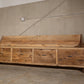 51-60" solid wood raw wax finish dining / entry /bedroom/footboard storage drawer bench