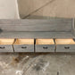 Cottage Grey solid wood raw wax finish dining / entry /bedroom/footboard storage drawer bench