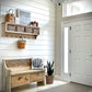 less than 50" Reclaimed solid wood raw wax finish dining / entry /bedroom/footboard storage drawer bench