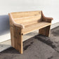 under 50" Reclaimed solid wood raw dining / entry /bedroom/footboard bench